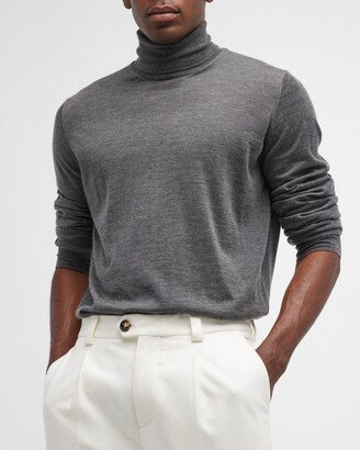 Men's Hollywood Glamour Cashmere-Silk Turtleneck