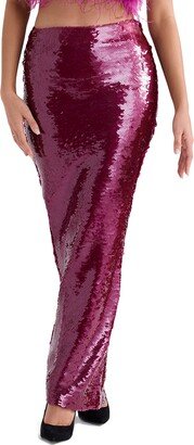 Alexis Sequin Satin Maxi Skirt