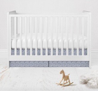 Grid Navy Crib/Toddler Bed Skirt