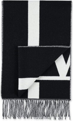 Wool And Cashmere Logo Scarf