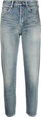 High-Rise Slim-Fit Tapered Jeans