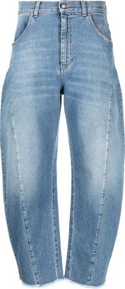 High-Rise Wide-Leg Jeans-BK