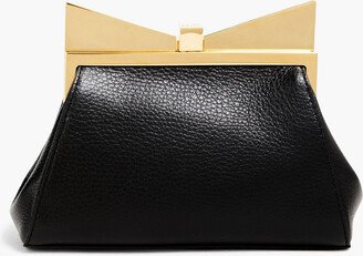 Lady Me pebbled-leather clutch