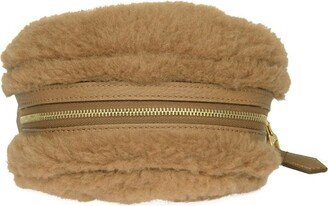 Fluffy Zip Clutch Bag