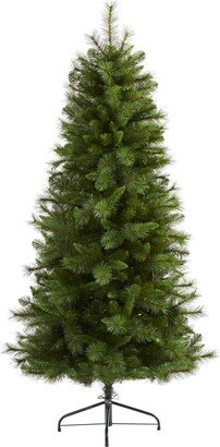 6ft. Slim West Virginia Mountain Pine Artificial Christmas Tree with 629 Bendable Branches