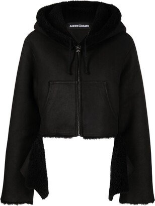 ANDREĀDAMO Reversible Shearling Cropped Jacket