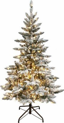 Kurt S. Adler Kurt Adler 5-Foot Pre-Lit Warm White LED Snow Pine Tree