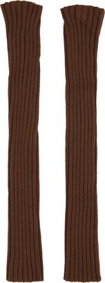 Niccolo Pasqualetti Brown Opera Arm Warmers