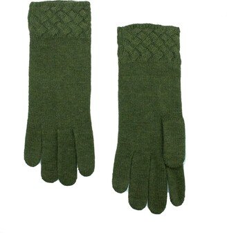 Gloves With Basket Weave Cuff