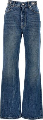 Metallic Sequin Detail Jeans-AA
