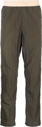 RANRA Elasticated-Waistband Straight-Leg Trousers