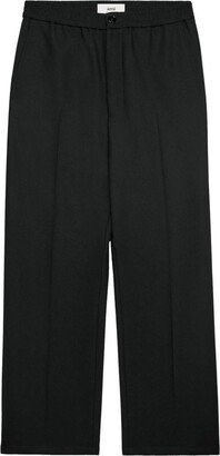 Elasticated-Waist Wide-Leg Trousers-AA