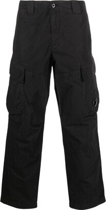 Straight-Leg Cotton Cargo Trousers-AC