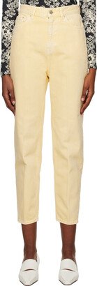 Yellow Twisted Seam Jeans