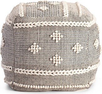 Sidney Street Pouf Black/Ivory