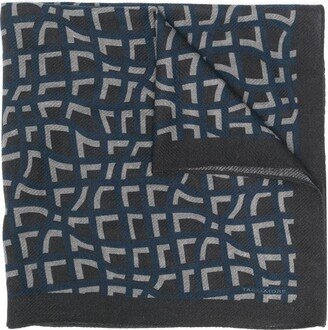 Geometric-Print Wool-Cashmere Foulard