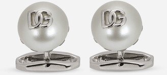 Cufflinks with pearl and logo-AA