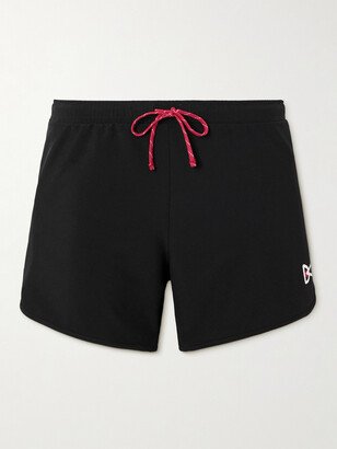 Spino Straight-Leg Logo-Print Stretch-Jersey Drawstring Shorts