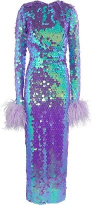 The New Arrivals Ilkyaz Ozel Sequin Zouzou Maxi Dress