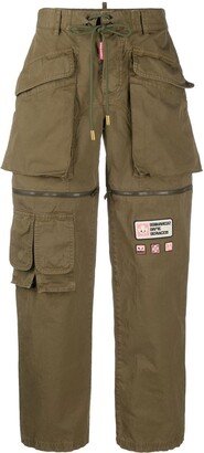 Patch-Detail Tapered Cargo Trousers