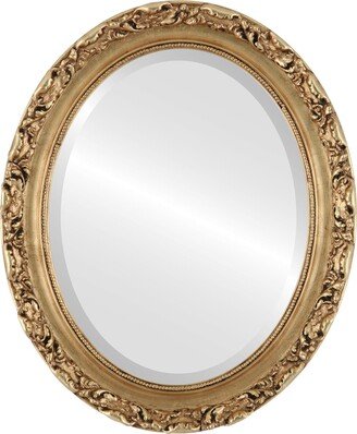 OVALCREST by The OVALCREST Mirror Store Rome Framed Oval Mirror in Antique Gold Leaf