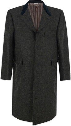 Classic Chesterfield Long-Sleeved Overcoat