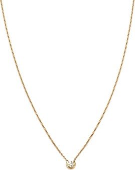 Diamond Solitaire Necklace in 14K Yellow Gold, 0.15 ct. t.w. - 100% Exclusive