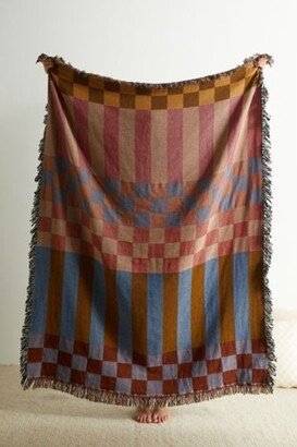 Calhoun & Co. Checkered Stripe Tapestry Throw Blanket