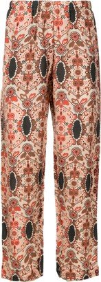 Graphic-Print Straight-Leg Trousers-AB