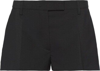 Low-Rise Wool Shorts