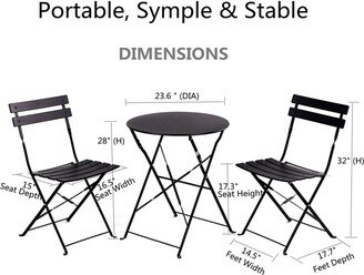 2 person Bistro Set,Round Table and 2 Chairs