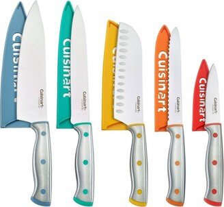 Classic Colorcore Riveted 10pc Stainless Steel Knife Set with Blade Guards Silver/Rainbow - C77CR-10P