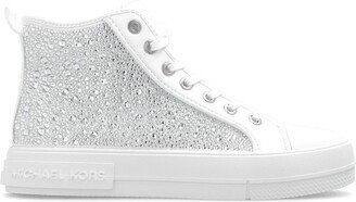 Evy Embellished Scuba High-Top Sneakers