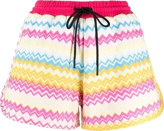 Zig-Zag Cotton Track Shorts