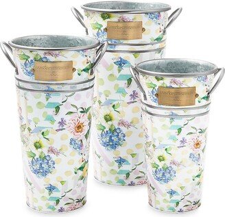 Wildflowers 3-Piece Flower Bucket Set