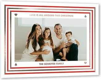 Holiday Cards: Big Love Foil Holiday Card, Rose Gold Foil, White, 6X8, Christmas, Matte, Personalized Foil Cardstock, Square