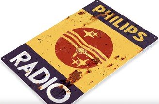 Philips Radio Inch Tin Sign Frederik Light Bulbs Netherlands Television Shaving