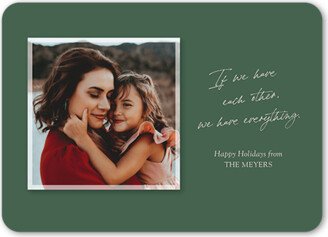 Holiday Cards: Sweet Moment Holiday Card, Green, 5X7, Holiday, Matte, Signature Smooth Cardstock, Rounded