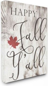 Happy Fall Yall Typography Sign Art Collection