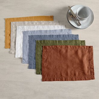 Set of 4 Belíssima Flax Linen Placemats – Goldenrod