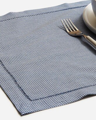 Set-of-four place mats in heritage microgingham