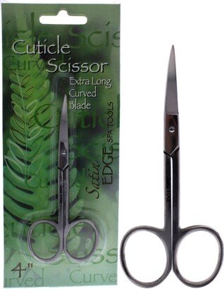 Cuticle Scissor Extra Long Curved Blade by Satin Edge for Unisex - 4 Inch Scissors