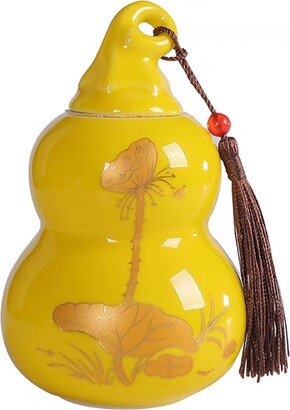 Porcelain Tea Canisters Loose Leaf Jars For Storage Tea, Ceramic Caddy Bottle Gourd