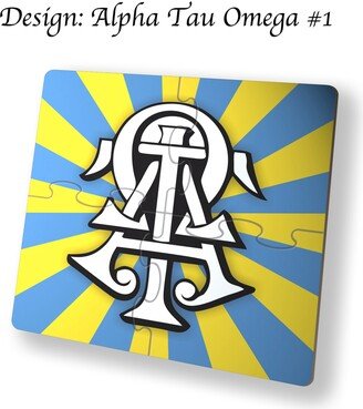 Alpha Tau Omega Beverage Jigsaw Puzzle Coasters Square | Set Of 4