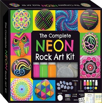 Craft Maker The Complete Neon Rock Art Kit Diy Rock Painting For Kids, Rocks, Brushes, Paint, Stencils included 19 Easy-To-Follow Projects - Arts And Craft For Ki