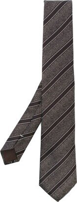 Stripe-Pattern Silk Tie-AA