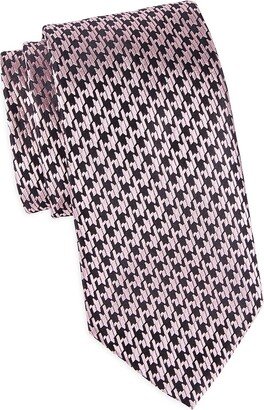 Houndstooth Silk Jacquard Tie