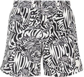 Logo-Print Swim Shorts-AG