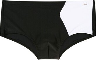 Two-Tone Slip-On Swim Shorts