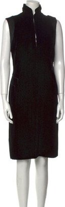 Mock Neck Knee-Length Dress-AD